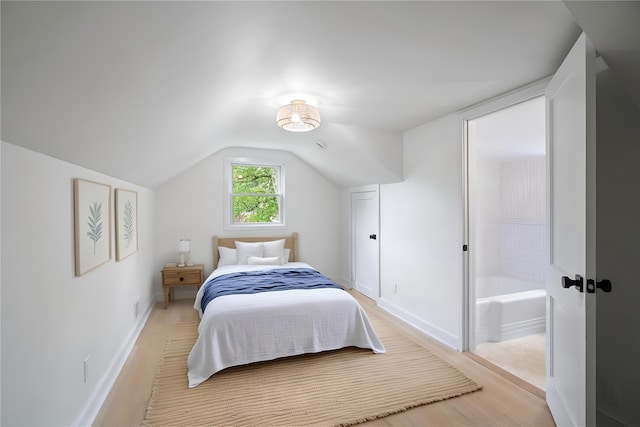 2 Crawford Rd, Harrison, NY 10528 - bedroom featuring light wood-style flooring, vaulted ceiling, and baseboards