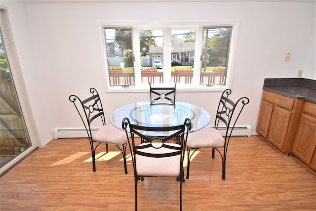 324 W 16th St, Deer Park, NY 11729 - dining room with a baseboard radiator and light wood-type flooring