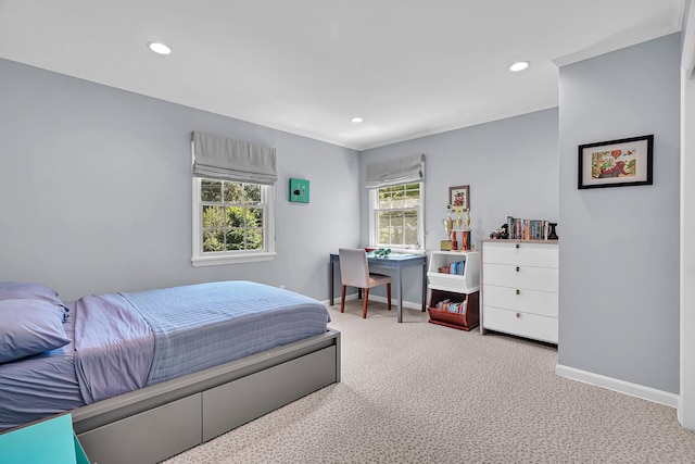 9 Springdale Rd, Scarsdale, NY 10583 - carpeted bedroom with recessed lighting, baseboards, and ornamental molding