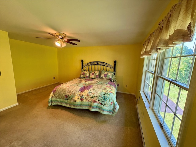 25 White Farm Rd, Wingdale, NY 12594 - carpeted bedroom featuring multiple windows, baseboards, and ceiling fan