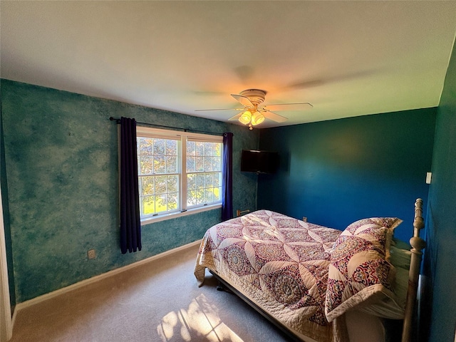 25 White Farm Rd, Wingdale, NY 12594 - bedroom with carpet flooring, baseboards, and ceiling fan