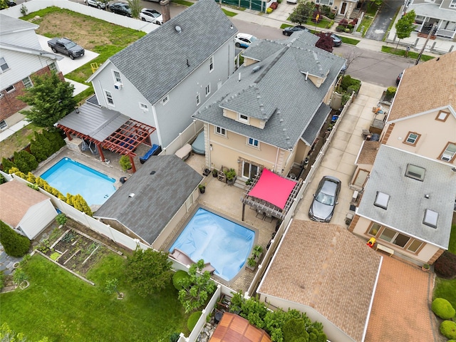 154-16 13th Ave, Whitestone, NY 11357 - aerial perspective of suburban area with a pool