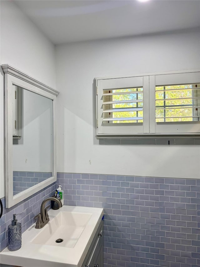 2337 Sycamore Ave, Ronkonkoma, NY 11779 - bathroom featuring vanity and tile walls