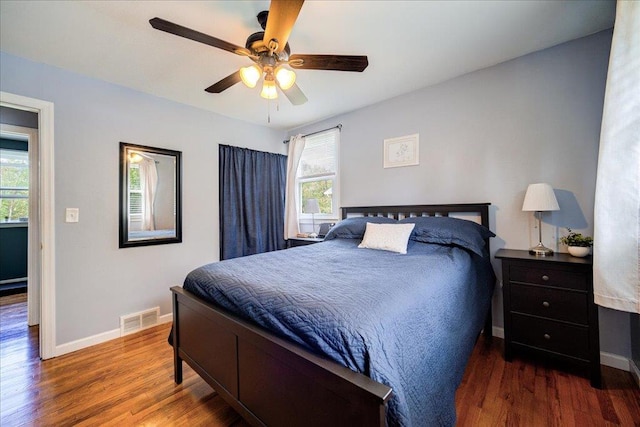 26 Booth Blvd, Wappingers Falls, NY 12590 - bedroom featuring baseboards, wood finished floors, and ceiling fan