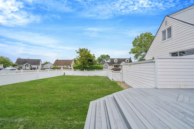 3061 Xavier Ct, Oceanside, NY 11572 - view of yard with a wooden deck