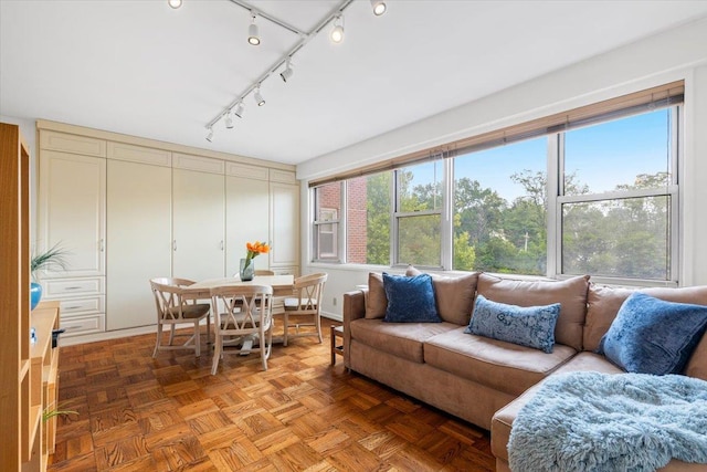 240 Garth Rd Unit 3L2, Scarsdale, NY 10583 - living area featuring track lighting