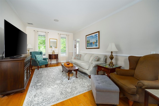 3 Cambridge Ct, Wappingers Falls, NY 12590 - living area featuring ornamental molding and light wood finished floors