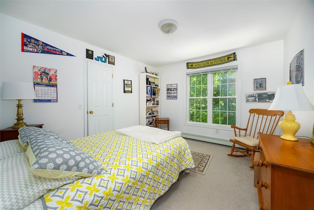 3 Cambridge Ct, Wappingers Falls, NY 12590 - carpeted bedroom with a baseboard heating unit