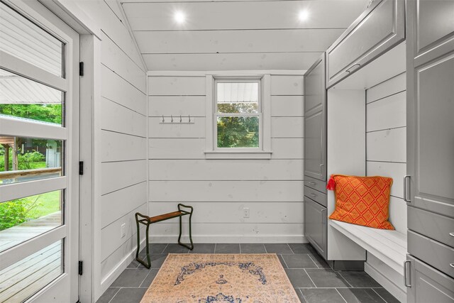 858 N Branch Hortonville Rd, North Branch, NY 12745 - mudroom with dark tile patterned floors