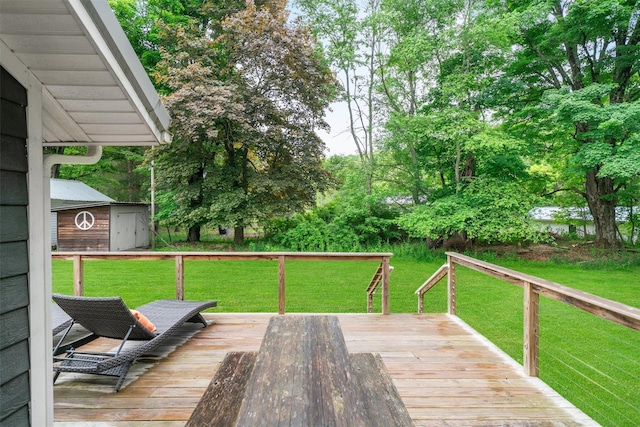 858 N Branch Hortonville Rd, North Branch, NY 12745 - wooden terrace featuring a lawn