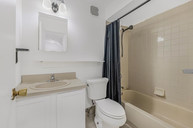 3665 Varian Ave, Bronx, NY 10466 - bathroom with toilet, vanity, shower / bath combo, and tile patterned flooring