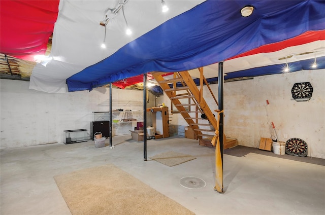 49 Tallmadge Trl, Miller Place, NY 11764 - unfinished basement with stairs