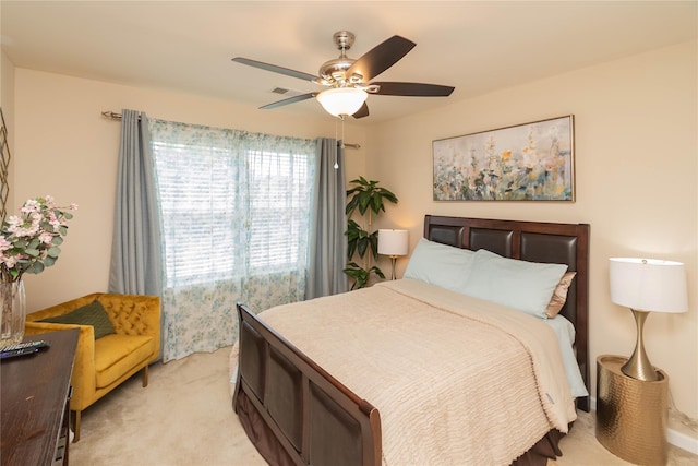 38 Panorama Dr, New Windsor, NY 12553 - bedroom with light colored carpet and a ceiling fan