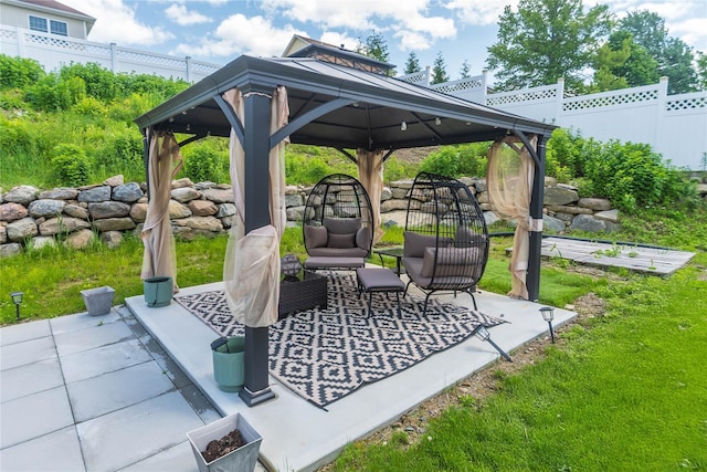 38 Panorama Dr, New Windsor, NY 12553 - view of patio with a gazebo and an outdoor living space