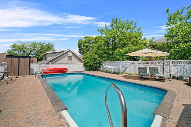 1370 Kearney Ave, Bronx, NY 10465 - view of pool with a fenced backyard and a patio area