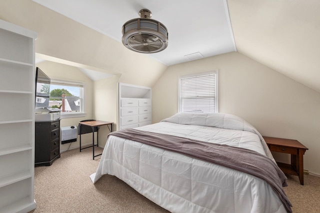 1696 Coral Rd, East Meadow, NY 11554 - bedroom with light carpet and lofted ceiling