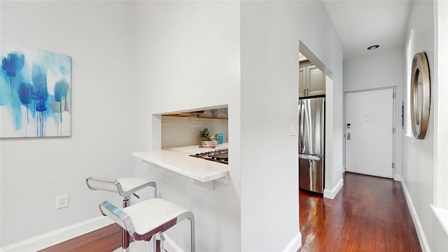 2611 Frederick Douglass Blvd Unit 5D, New York Manhattan, NY 10030 - hallway featuring dark wood-style flooring and baseboards