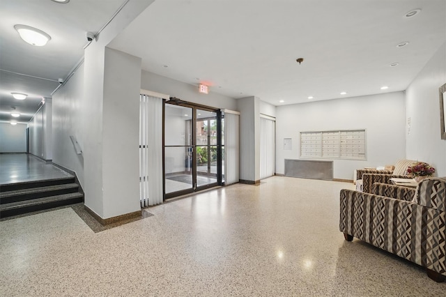 682 Tuckahoe Rd Unit 1A, Yonkers, NY 10710 - building lobby with a security system, recessed lighting, and stairway