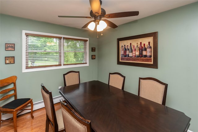 57 Decker Dr, Washingtonville, NY 10992 - dining room featuring ceiling fan and light wood-style floors