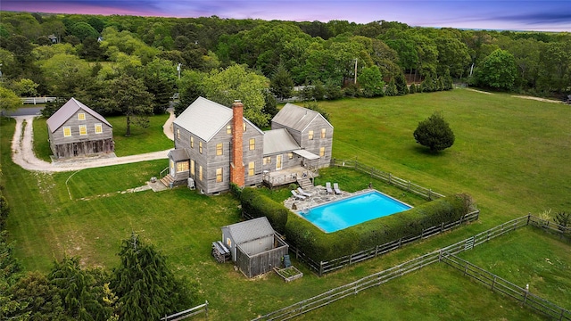140AND144 Damascus Rd, East Quogue, NY 11942 - aerial view of property and surrounding area with a pool