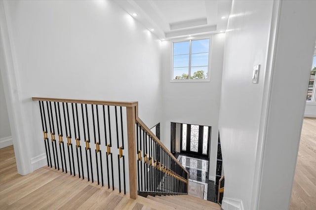 19 Maple Ave, Cedarhurst, NY 11516 - stairs with wood finished floors
