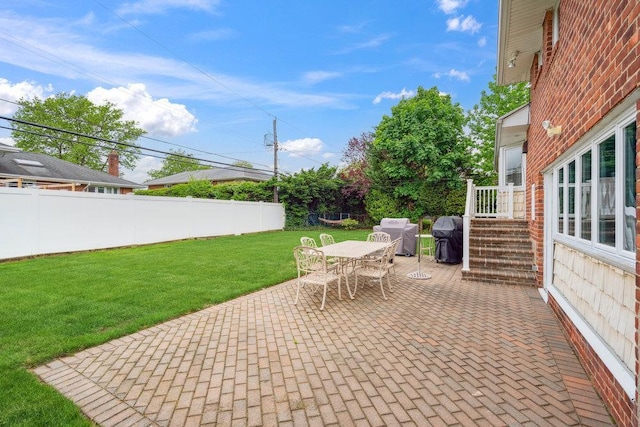 5 Coventry Rd, Syosset, NY 11791 - view of patio / terrace featuring outdoor dining area and grilling area