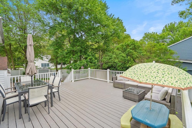 12 Pleasant Pl, Farmingville, NY 11738 - wooden deck featuring outdoor dining area