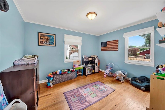 22 Livingston Ave, Valhalla, NY 10595 - recreation room featuring wood finished floors, ornamental molding, and baseboards