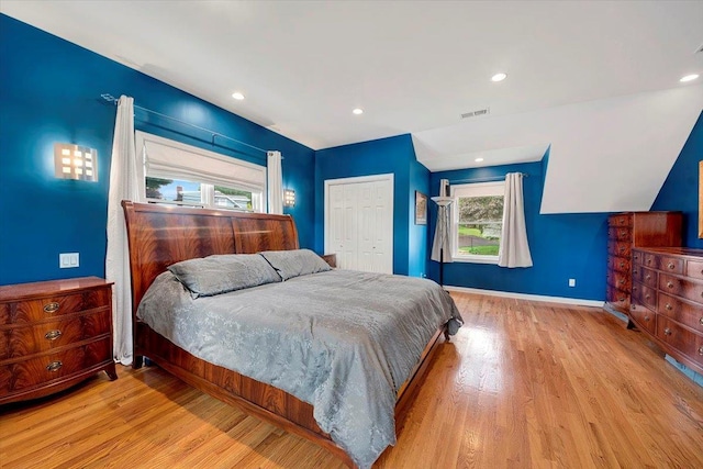 22 Livingston Ave, Valhalla, NY 10595 - bedroom with wood finished floors, baseboards, a closet, and recessed lighting
