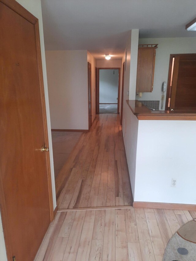 1502 Evergreen Ct, Highland Mills, NY 10930 - hallway featuring light wood finished floors and baseboards