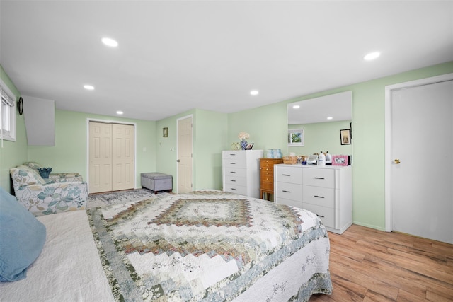 21 Westgate Rd, Massapequa Park, NY 11762 - bedroom featuring recessed lighting and light wood-style floors