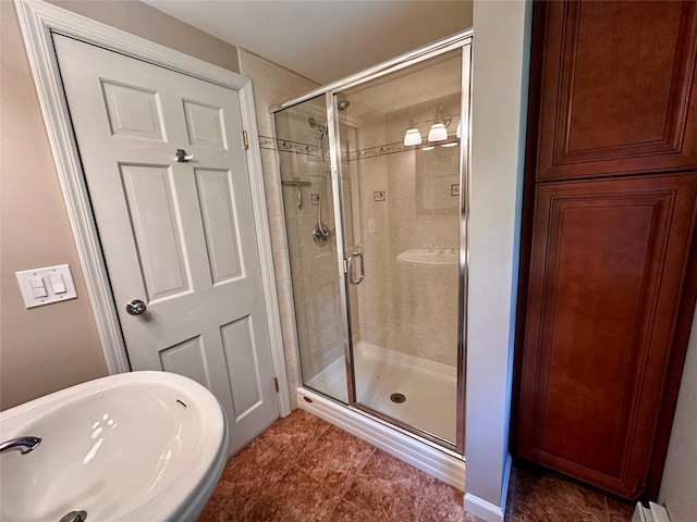 287 Hunns Lake Rd, Stanfordville, NY 12581 - bathroom featuring a sink and a stall shower