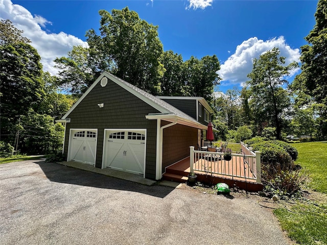 287 Hunns Lake Rd, Stanfordville, NY 12581 - garage with view of scattered trees