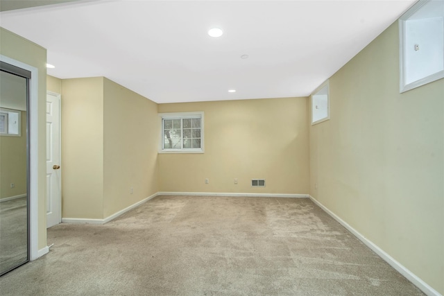 36 Bellefair Rd, Rye Brook, NY 10573 - basement with carpet, plenty of natural light, and recessed lighting