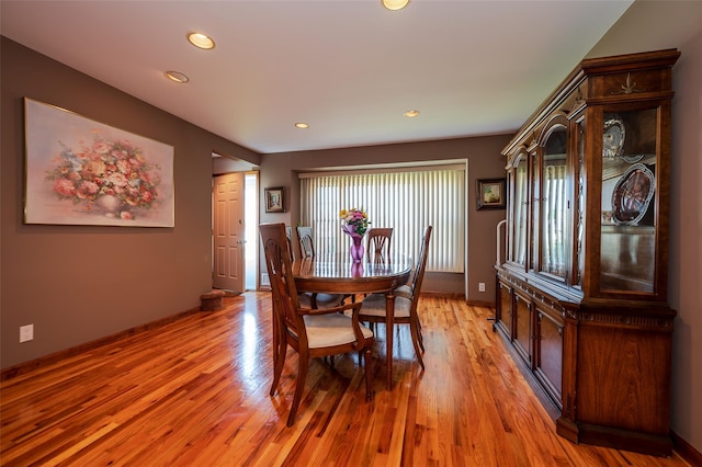 1158 Lorraine Dr, Franklin Square, NY 11010 - dining room with recessed lighting, light wood-type flooring, and baseboards