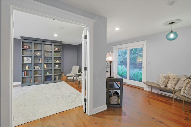 1 Lakeview Rd, South Salem, NY 10590 - hallway with wood finished floors, baseboards, and recessed lighting
