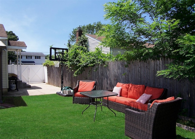 31 Saint Joseph Ave, Ronkonkoma, NY 11779 - view of yard featuring a patio area and an outdoor hangout area