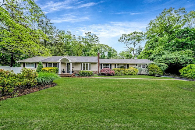8 Bridle Path Rd, Smithtown, NY 11787 - ranch-style house with a chimney