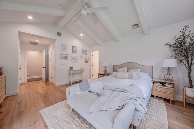 8 Bridle Path Rd, Smithtown, NY 11787 - bedroom with recessed lighting, light wood-type flooring, baseboards, and ceiling fan