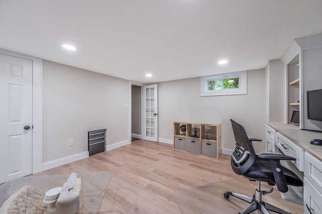 8 Bridle Path Rd, Smithtown, NY 11787 - office space with light wood-type flooring, recessed lighting, and baseboards