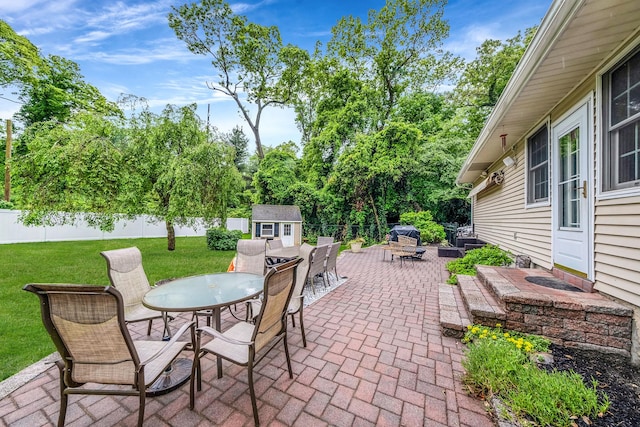 8 Bridle Path Rd, Smithtown, NY 11787 - view of patio / terrace featuring outdoor dining area