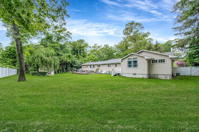 8 Bridle Path Rd, Smithtown, NY 11787 - view of yard featuring central AC unit and view of scattered trees