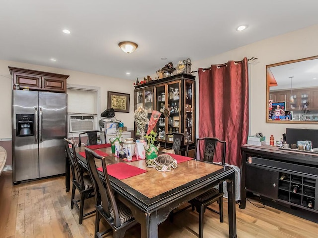 3333 Tiemann Ave, Bronx, NY 10469 - dining space featuring light wood-style flooring, cooling unit, and recessed lighting