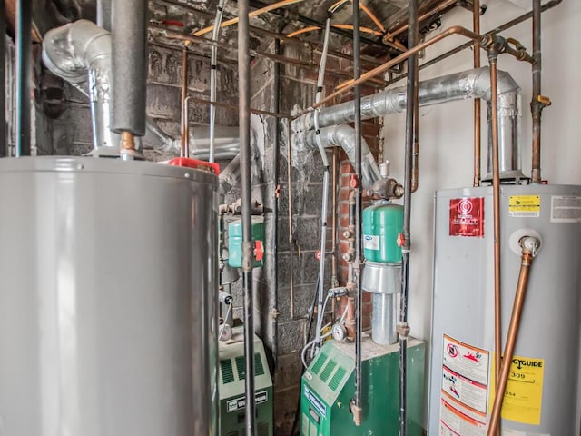 3333 Tiemann Ave, Bronx, NY 10469 - utilities with gas water heater and a heating unit