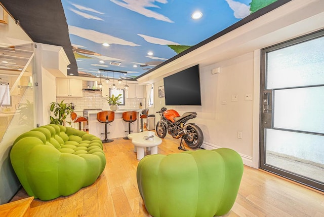 520 Meeker Ave, Brooklyn, NY 11222 - living area featuring recessed lighting, light wood-style floors, and plenty of natural light