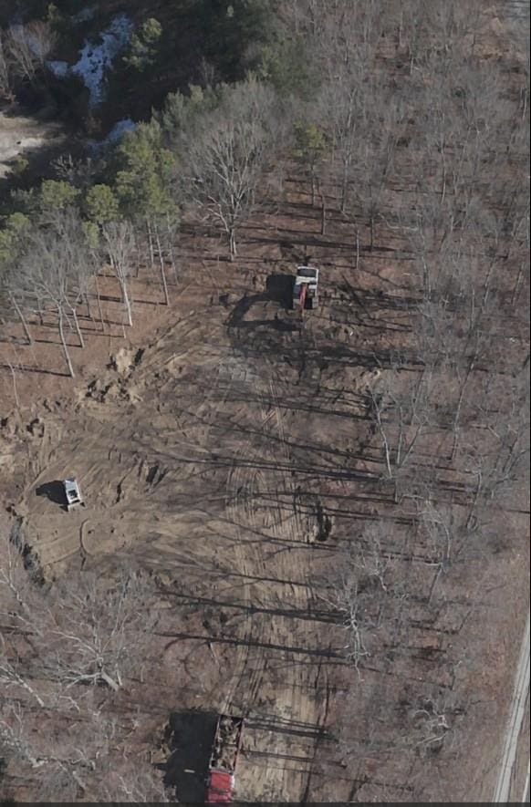 1A E Grove St, Port Jefferson Station, NY 11776 - aerial view of property and surrounding area