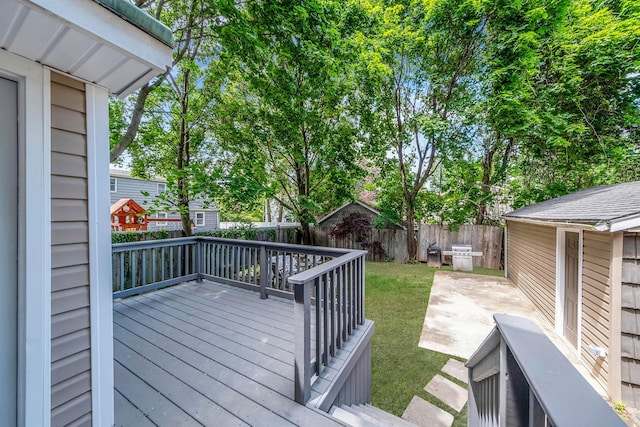 1 William St, Glen Cove, NY 11542 - wooden terrace featuring a patio area