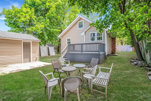 1 William St, Glen Cove, NY 11542 - back of property featuring a deck and a patio area