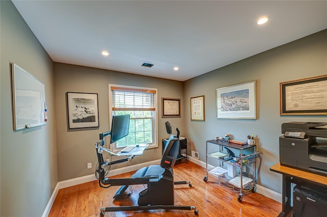 86 Manitou Trl, Kings Park, NY 11754 - office with wood finished floors, baseboards, and recessed lighting