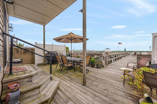 991 W Park Ave, Long Beach, NY 11561 - wooden deck featuring outdoor dining area